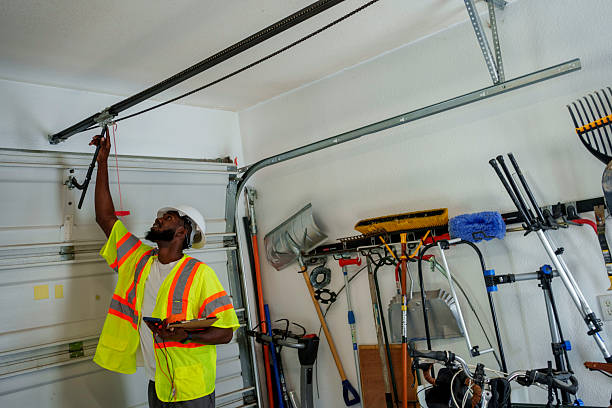 Professional Garage Door Panel Replacement technician working in Woonsocket, RI